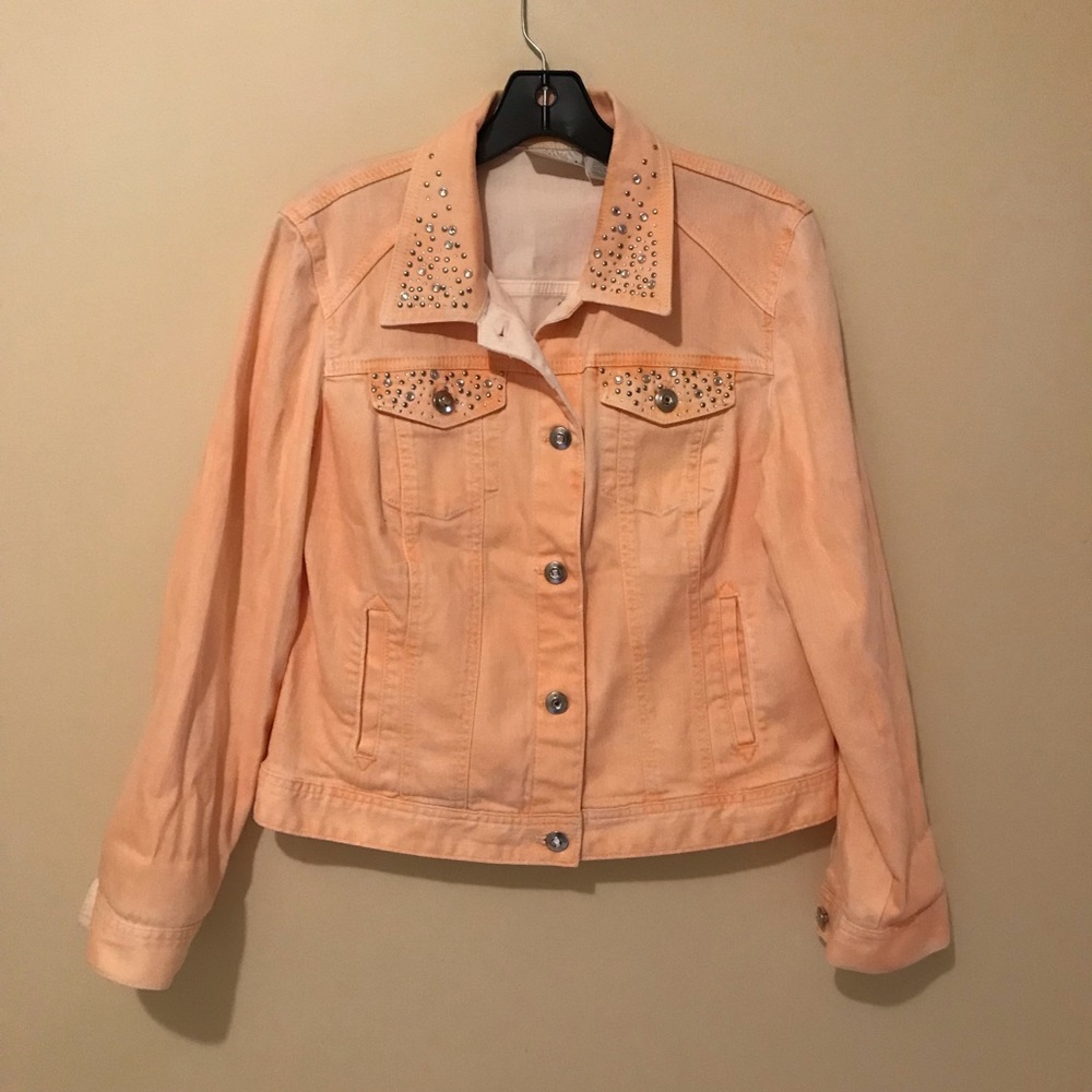 Chico’s Platinum Collection Apricot Jean Jacket
